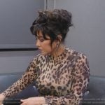 Kourtney’s leopard print mesh dress on The Kardashians