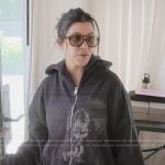 Kourtney’s black zip jacket and sunglasses on The Kardashians