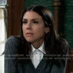 Kristina’s grey layered cardigan on General Hospital