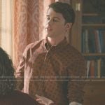 Kyle’s brown floral print shirt on Sweet Magnolias