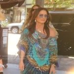 Kyle’s peacock print kaftan on The Real Housewives of Beverly Hills