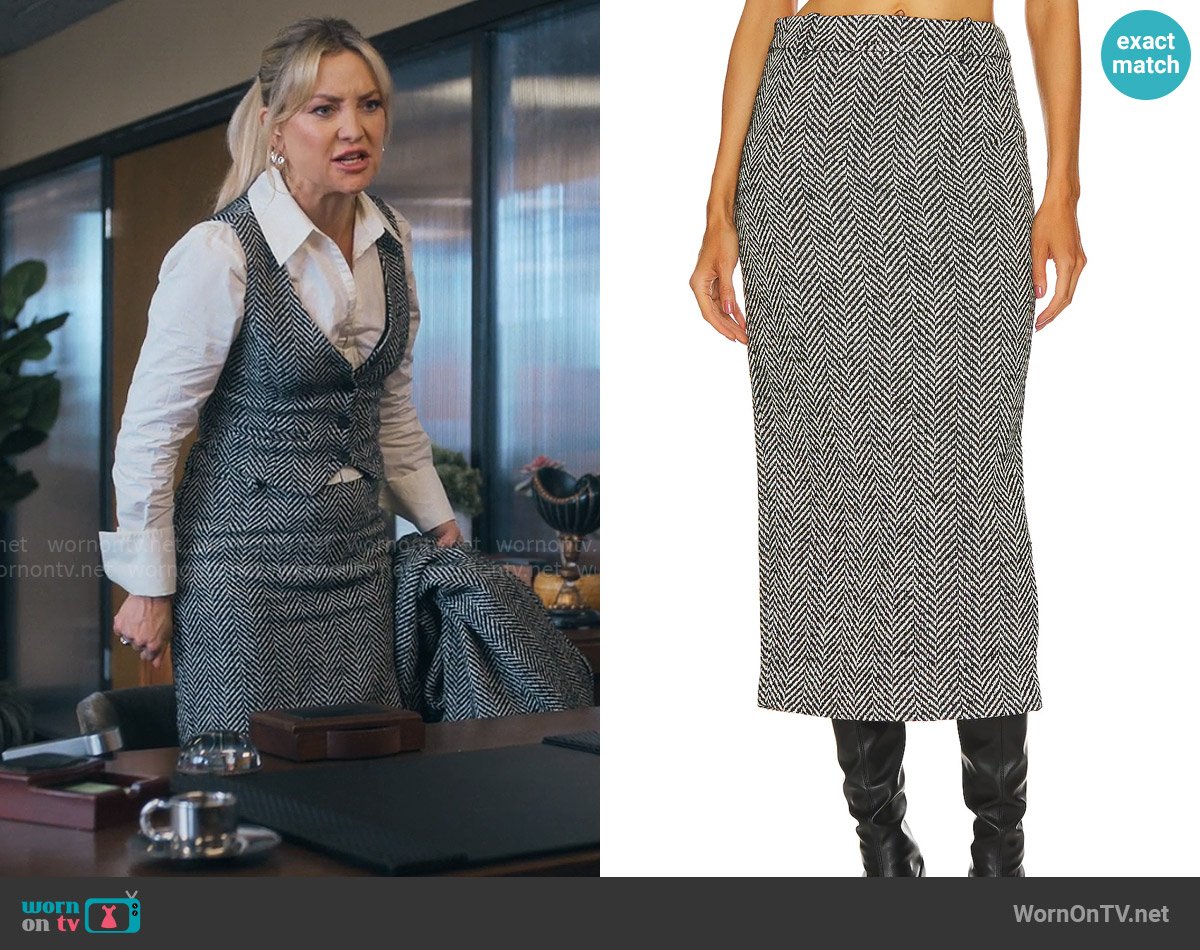 L'Academie June Skirt worn by Isla Gordon (Kate Hudson) on Running Point