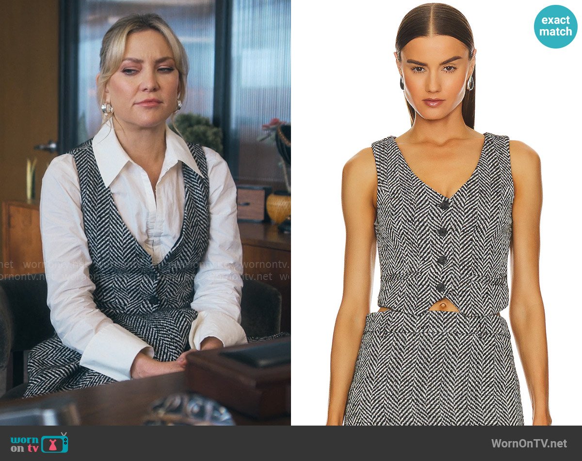 L'Academie June Vest worn by Isla Gordon (Kate Hudson) on Running Point