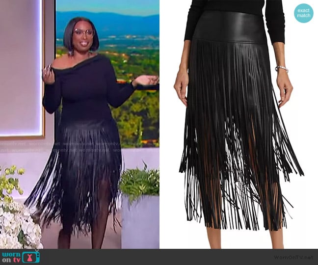 Jennifer’s black pleated skirt on The Jennifer Hudson Show