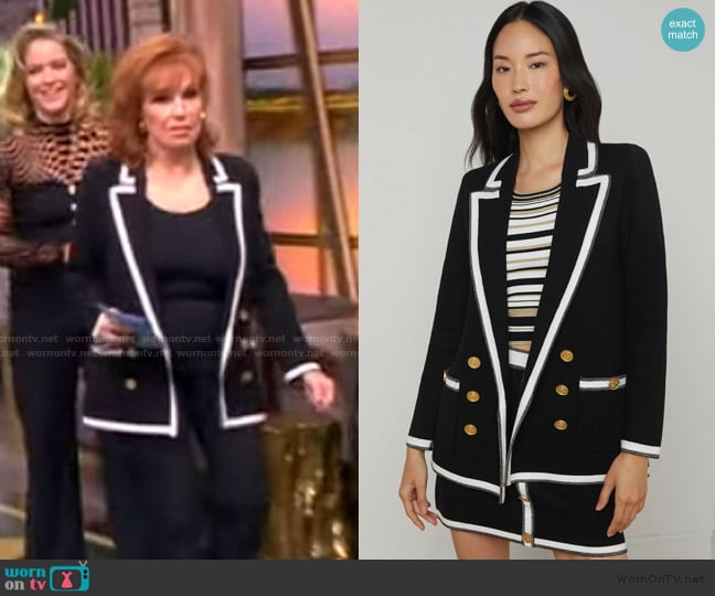 L'Agence Kenji Knit Boyfriend Blazer worn by Joy Behar on The View