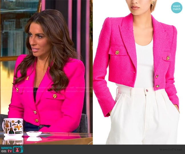 L'Agence Maura Cropped Jacket worn by Alyssa Farah Griffin on The View