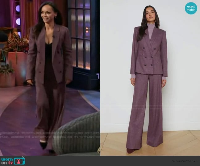 Christina Ricci’s purple pants on The Kelly Clarkson Show