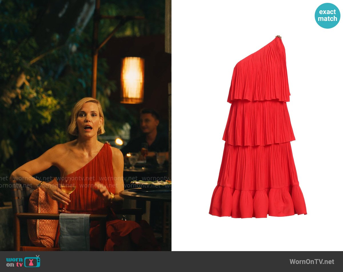 Kate’s red one-shoulder dress on The White Lotus