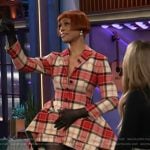 Laverne Cox’s red plaid mini dress on The Kelly Clarkson Show