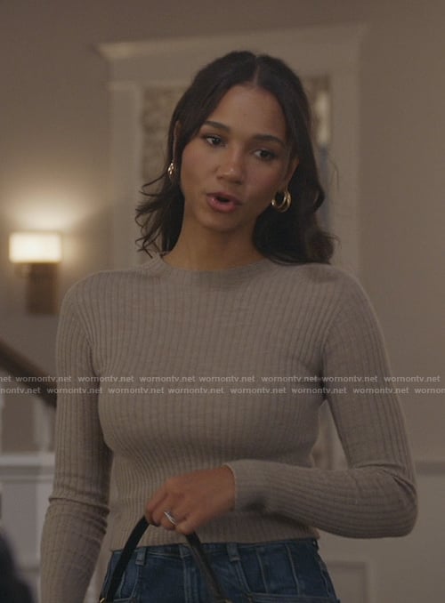 Layla's ribbed sweater on All American