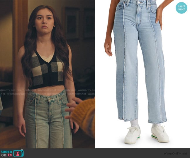 Levi's Recrafted Crop Baggy Wide Leg Dad Jeans worn by Katherine Song-Covey (Anna Cathcart) on XO Kitty