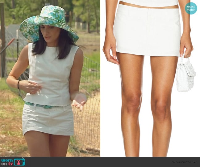 Lioness Rhode Mini Skirt worn by Paige DeSorbo on Southern Charm