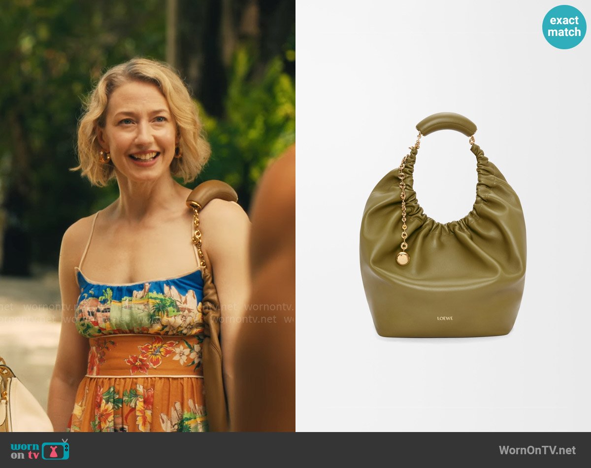 Loewe Medium Squeeze Bag worn by Laurie (Carrie Coon) on The White Lotus