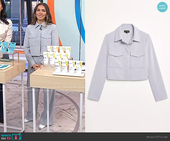 Loft Versa Seasonless Stretch Pocket Jacket worn by Melissa Garcia on Today