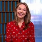 Lori’s red heart and animal print blouse on Good Morning America