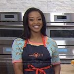 Lorna Maseko’s blue print knit dress on Today