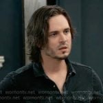 Lucky’s black button down shirt on General Hospital