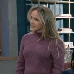 Lulu’s purple sweater on General Hospital