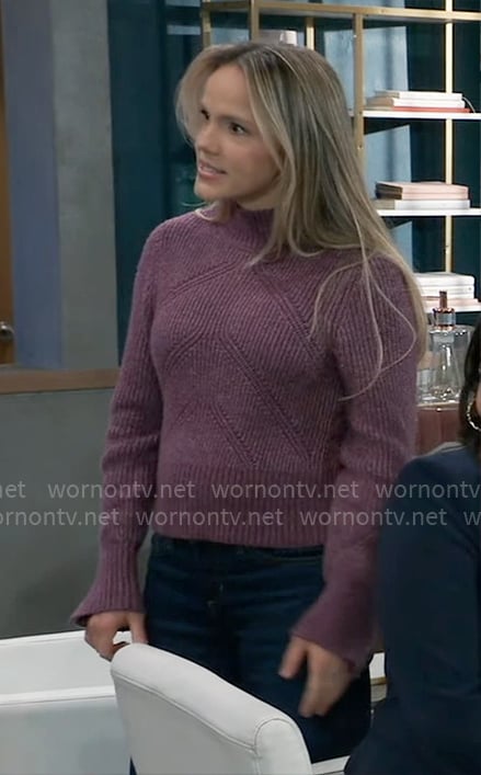 Lulu's purple sweater on General Hospital