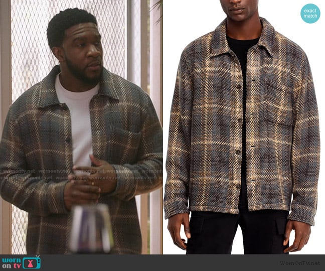 Madewell Boxy Twill Button Front Shirt Jacket worn by Cassius Jeremy (Osy Ikhile) on All American