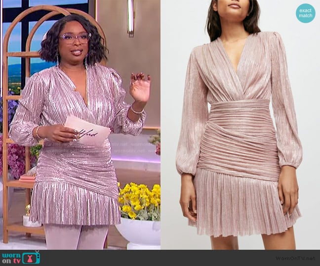 Maje Lurex Draped Dress worn by Jennifer Hudson on The Jennifer Hudson Show