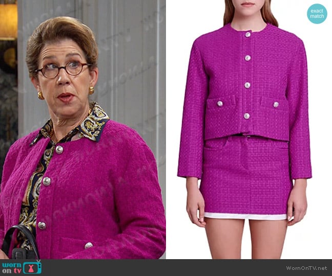 Maje Vienna Jacket worn by Rita Beacon (Maggie Carney) on Days of our Lives