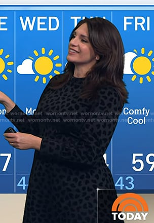 Maria's black heart velvet dress on Today