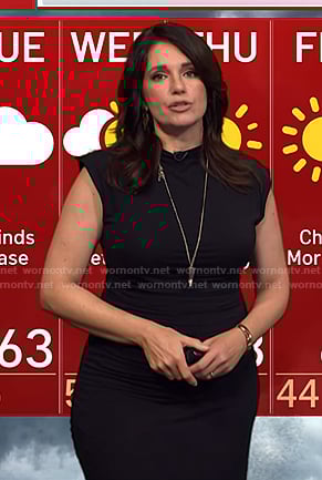 Maria's black jersey midi dress on Today
