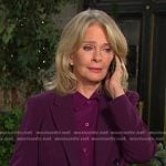 Marlena’s purple double breasted blazer on Days of our Lives