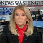 Martha Raddatz’s black double breasted blazer on Good Morning America