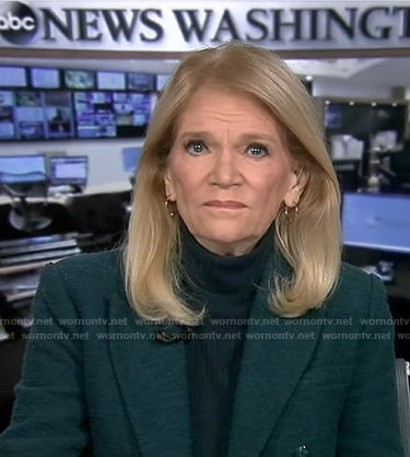 Martha's green tweed blazer on Good Morning America