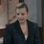 Maxie’s blazer with lace lapel on General Hospital