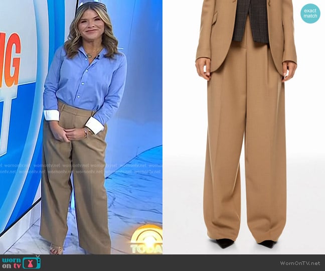  Pleated Wide Leg Pants worn by Jenna Bush Hager on Today