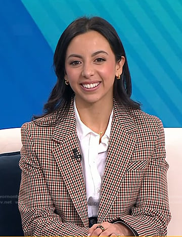 Michelle Hernandez’s check blazer on Today