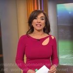 Michelle Miller’s pink cutout dress on CBS Mornings