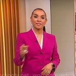 Michelle Miller’s pink suit on CBS Mornings