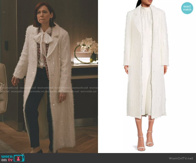 Milly Embellished Faux Mohair Coat worn by Elsbeth Tascioni (Carrie Preston) on Elsbeth