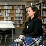 Mireya Villarreal’s blue plaid skirt on Good Morning America