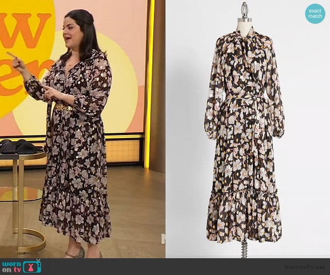 Modcloth Vines Divine Midi Dress worn by Kimmay Caldwell on The Drew Barrymore Show