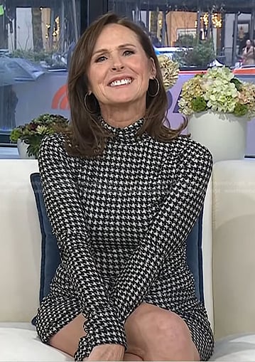 Molly Shannon's houndstooth mini dress on Today