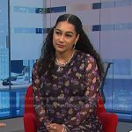 Morgan’s purple floral dress on NBC News Daily