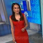 Morgan’s red ruched front dress on NBC News Daily