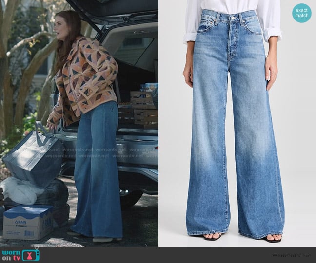 Mother The Ditcher Roller Sneak Jeans worn by Maddie Townsend (JoAnna Garcia Swisher) on Sweet Magnolias