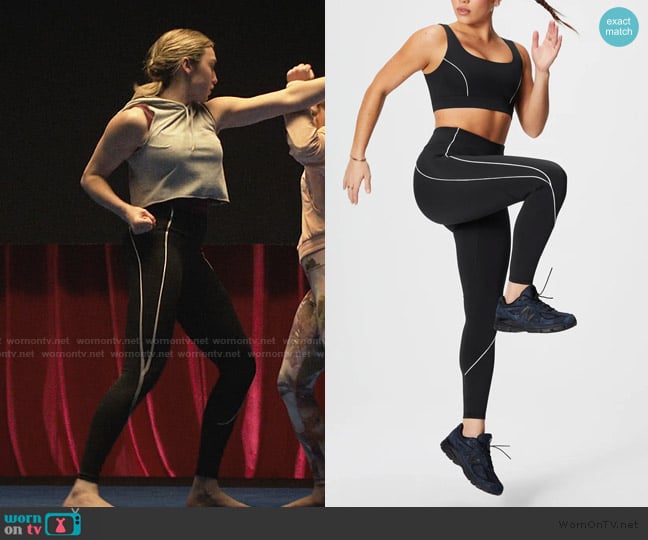 Fabletics Motion365+ High-Waisted Piped Legging worn by Tory Nichols (Peyton List) on Cobra Kai