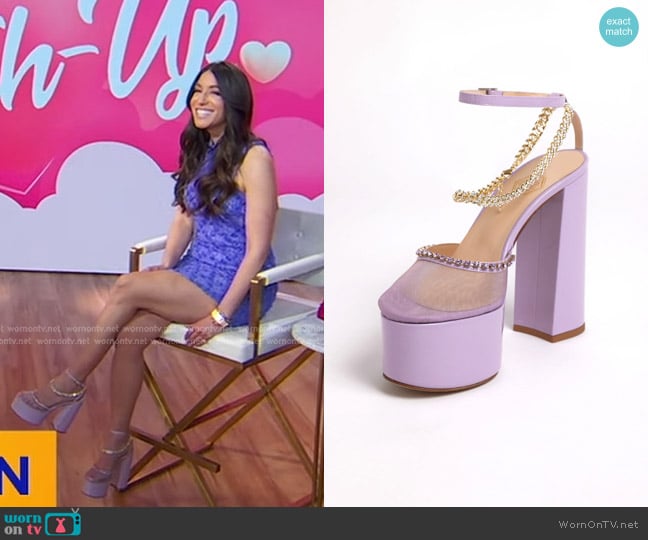 Nalebe Lavender Platforms worn by Erin Jensen on Good Morning America