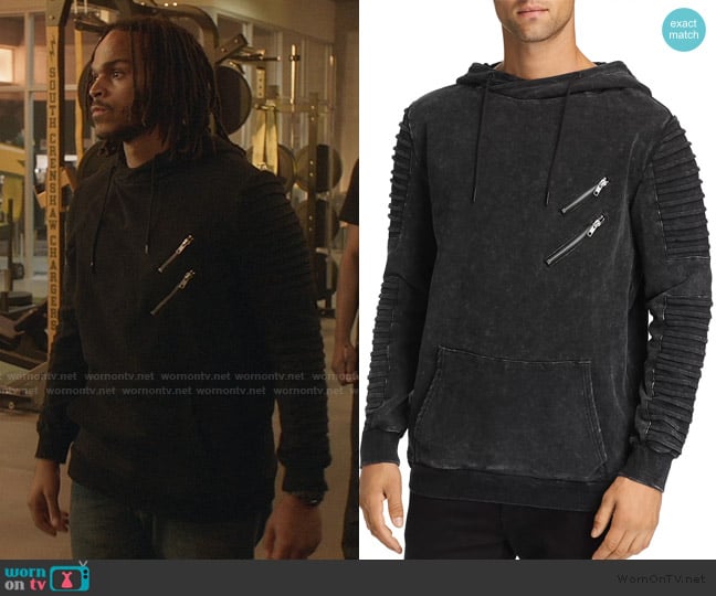 nANA jUDY Montana Biker Hooded Sweatshirt worn by Marqui Edwards (Terayle Hill) on All American