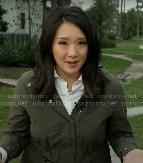 Nancy Chen’s green jacket on CBS Mornings