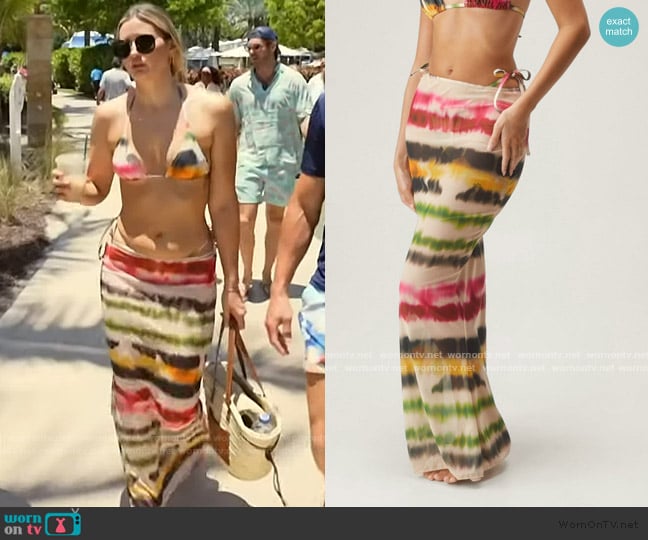 Nasty Gal Ombre Stripe Triangle Sarong 3pc Bikini Set worn by Molly O’Connell on Southern Charm