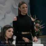 Natalia’s black dress with shoulder cutouts on General Hospital