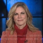 Natalie Morales’ red houndstooth blazer on CBS Mornings